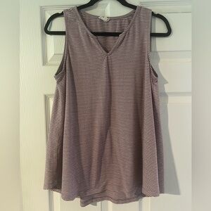 Hem & Thread Mauve Striped Tank Top